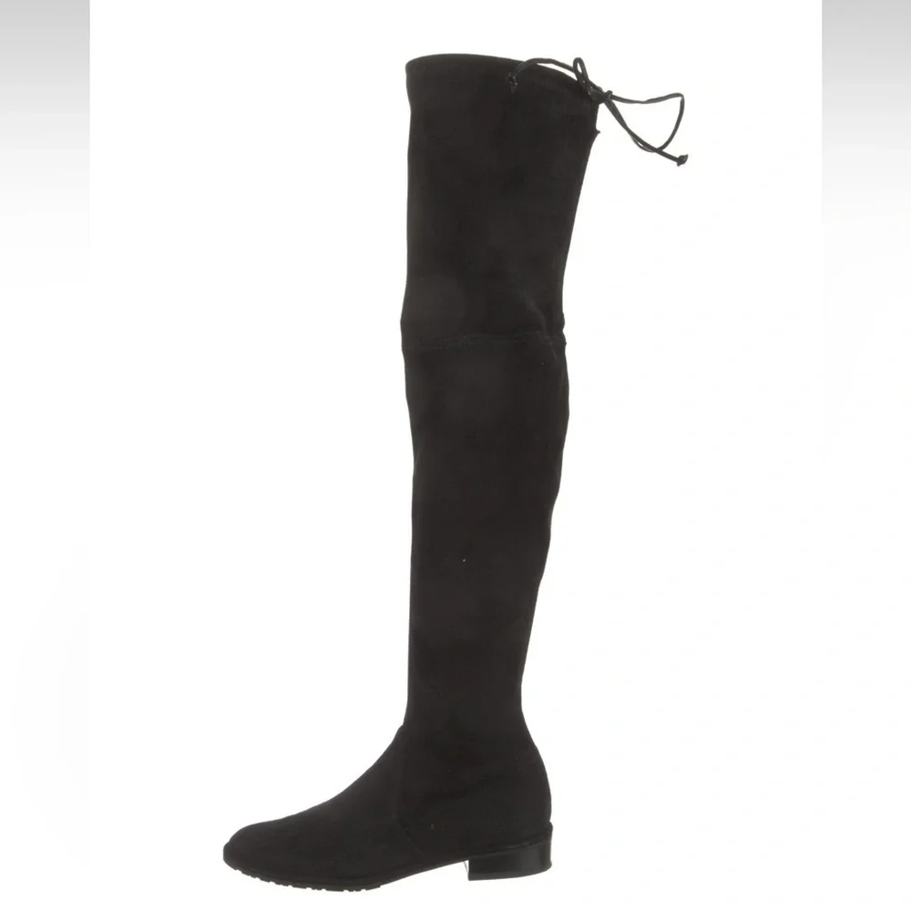 Stuart Weitzman Lowland Black Suede Over The Knee Boot size 5.5